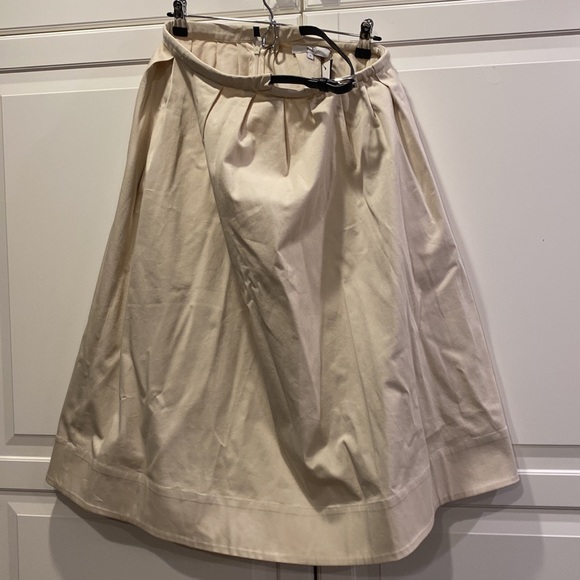 BNWT Tibi cream skirt with leather belt - Picture 4 of 6